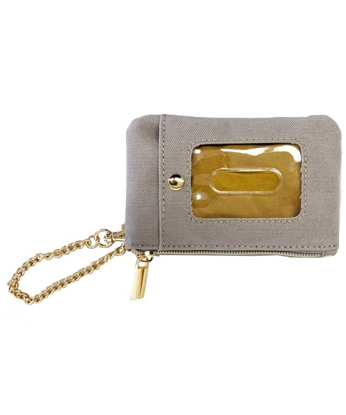 salle de bal（サルデバル）の「POLAR BEAR BANK / ポーラーベアバンク ポリBOX ネームリールパス パスケース PBB 028 MMI（パスケース・レディース・グレイッシュベージュ/サックスブルー/ブラック・FREE）」の7枚目の写真