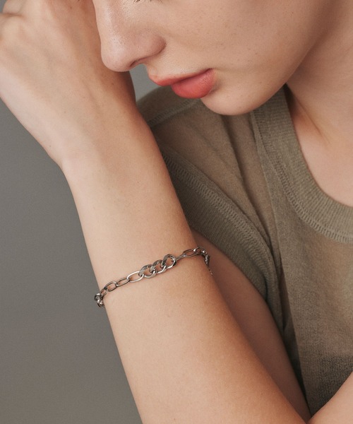 CENE（セネ）の「【CENE】セネ/キリカエMIXチェーンブレスレット（ブレスレット・レディース・シルバー/ゴールド・FREE）」の2枚目の写真