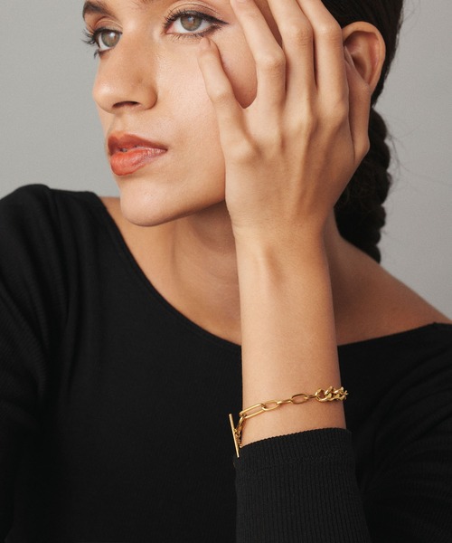 CENE（セネ）の「【CENE】セネ/キリカエMIXチェーンブレスレット（ブレスレット・レディース・シルバー/ゴールド・FREE）」の7枚目の写真