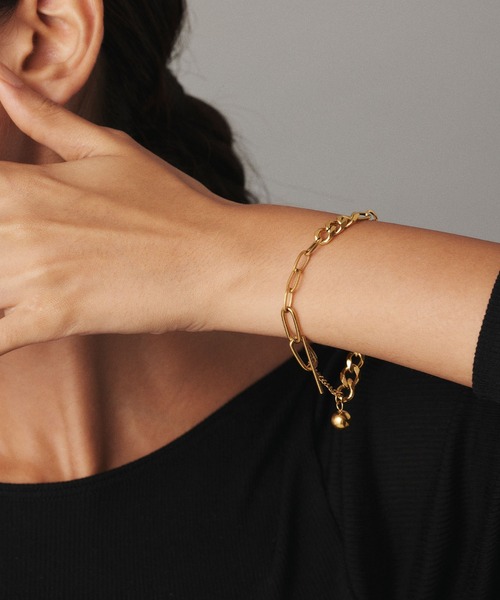 CENE（セネ）の「【CENE】セネ/キリカエMIXチェーンブレスレット（ブレスレット・レディース・シルバー/ゴールド・FREE）」の9枚目の写真