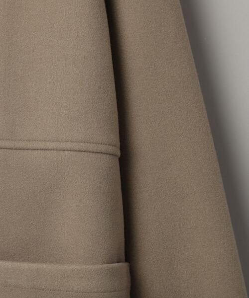 coen（コーエン）の「ライトエアーメルトンミドルノーカラーコート（ノーカラーコート・レディース・ライトグレー/ベージュ/ダークグレー・M/L）」の22枚目の写真