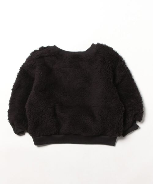 BABYDOLL（ベビードール）の「通販限定 ふんわりボア スマイリー トレーナー 8672K（スウェット・キッズ・ブラック/ナチュラル/オフホワイト・80ｃｍ/90cm/100cm/110cm/120cm/130cm）」の4枚目の写真