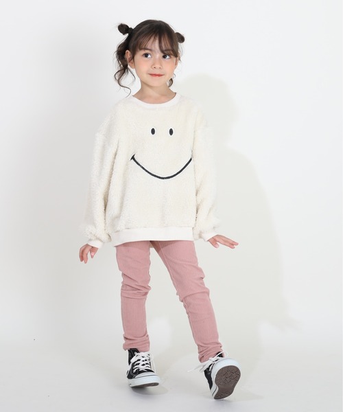 BABYDOLL（ベビードール）の「通販限定 ふんわりボア スマイリー トレーナー 8672K（スウェット・キッズ・ブラック/ナチュラル/オフホワイト・80ｃｍ/90cm/100cm/110cm/120cm/130cm）」の10枚目の写真