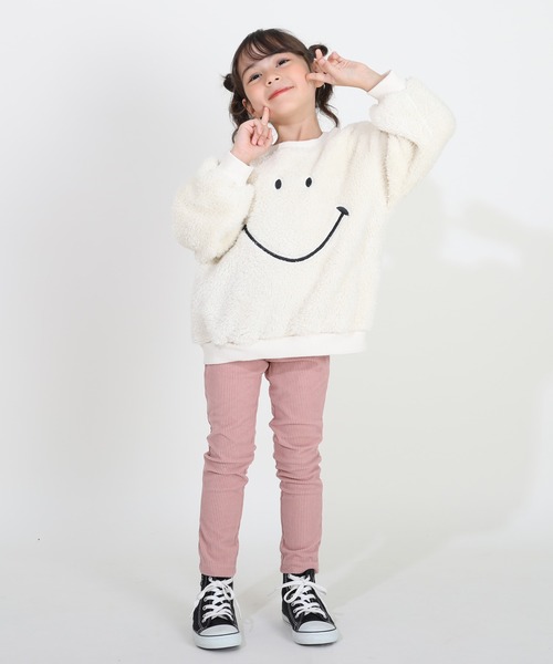 BABYDOLL（ベビードール）の「通販限定 ふんわりボア スマイリー トレーナー 8672K（スウェット・キッズ・ブラック/ナチュラル/オフホワイト・80ｃｍ/90cm/100cm/110cm/120cm/130cm）」の11枚目の写真