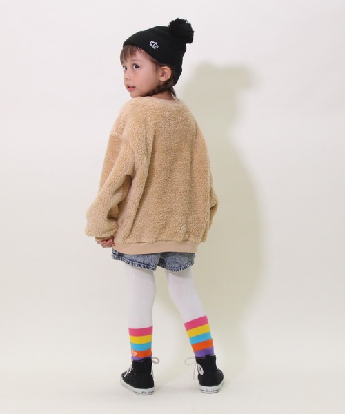 BABYDOLL（ベビードール）の「通販限定 ふんわりボア スマイリー トレーナー 8672K（スウェット・キッズ・ブラック/ナチュラル/オフホワイト・80ｃｍ/90cm/100cm/110cm/120cm/130cm）」の18枚目の写真