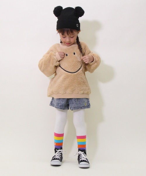 BABYDOLL（ベビードール）の「通販限定 ふんわりボア スマイリー トレーナー 8672K（スウェット・キッズ・ブラック/ナチュラル/オフホワイト・80ｃｍ/90cm/100cm/110cm/120cm/130cm）」の19枚目の写真