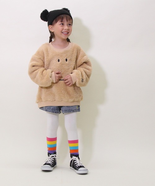 BABYDOLL（ベビードール）の「通販限定 ふんわりボア スマイリー トレーナー 8672K（スウェット・キッズ・ブラック/ナチュラル/オフホワイト・80ｃｍ/90cm/100cm/110cm/120cm/130cm）」の20枚目の写真