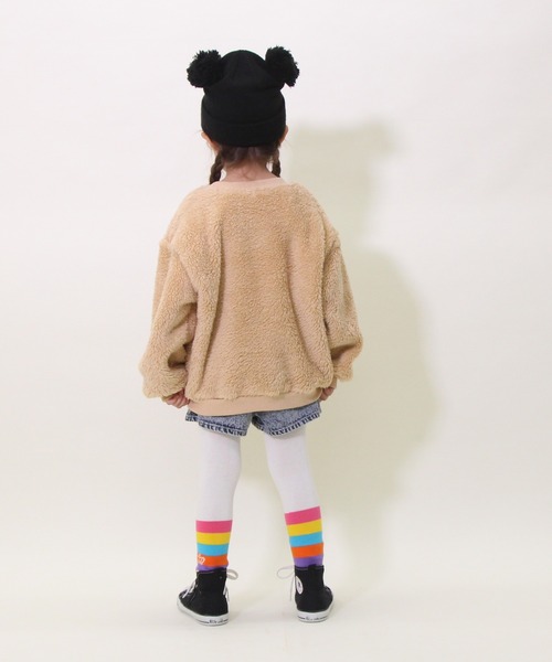 BABYDOLL（ベビードール）の「通販限定 ふんわりボア スマイリー トレーナー 8672K（スウェット・キッズ・ブラック/ナチュラル/オフホワイト・80ｃｍ/90cm/100cm/110cm/120cm/130cm）」の21枚目の写真