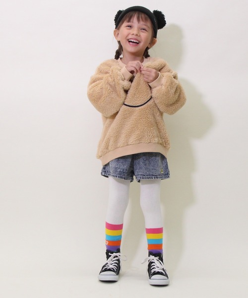 BABYDOLL（ベビードール）の「通販限定 ふんわりボア スマイリー トレーナー 8672K（スウェット・キッズ・ブラック/ナチュラル/オフホワイト・80ｃｍ/90cm/100cm/110cm/120cm/130cm）」の22枚目の写真