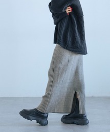 PAGEBOY | バイカラーリブナロースカート(スカート)