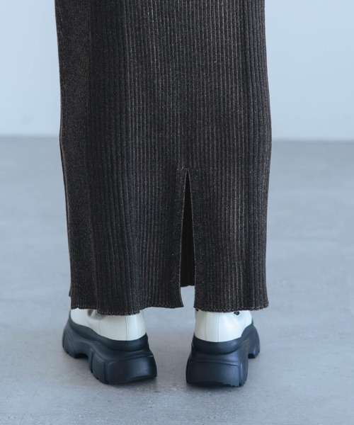 PAGEBOY（ページボーイ）の「バイカラーリブナロースカート（スカート・レディース・ブラック/ターコイズブルー/モカ・FREE）」の20枚目の写真