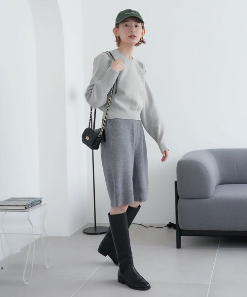 SLOBE citron.（スローブシトロン）の「SLOBE citron.スムースニットスウェット（ニット/セーター・レディース・ライトグレー/ピンク・FREE）」の5枚目の写真