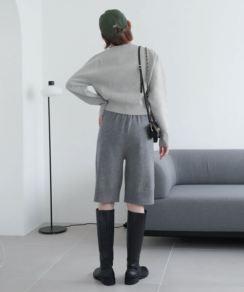 SLOBE citron.（スローブシトロン）の「SLOBE citron.スムースニットスウェット（ニット/セーター・レディース・ライトグレー/ピンク・FREE）」の7枚目の写真