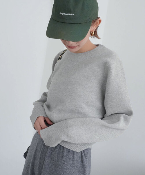 SLOBE citron.（スローブシトロン）の「SLOBE citron.スムースニットスウェット（ニット/セーター・レディース・ライトグレー/ピンク・FREE）」の8枚目の写真