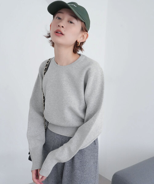 SLOBE citron.（スローブシトロン）の「SLOBE citron.スムースニットスウェット（ニット/セーター・レディース・ライトグレー/ピンク・FREE）」の9枚目の写真