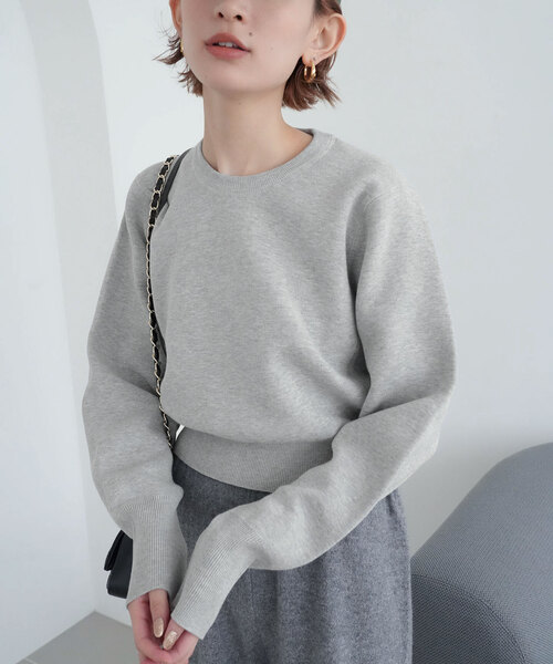 SLOBE citron.（スローブシトロン）の「SLOBE citron.スムースニットスウェット（ニット/セーター・レディース・ライトグレー/ピンク・FREE）」の10枚目の写真