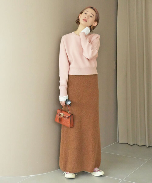 SLOBE citron.（スローブシトロン）の「SLOBE citron.スムースニットスウェット（ニット/セーター・レディース・ライトグレー/ピンク・FREE）」の14枚目の写真