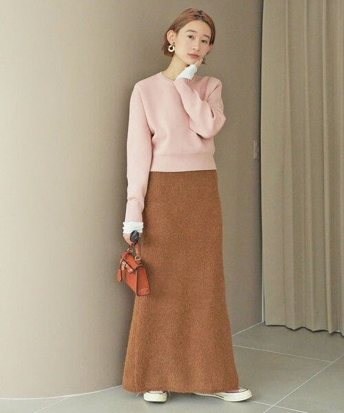 SLOBE citron.（スローブシトロン）の「SLOBE citron.スムースニットスウェット（ニット/セーター・レディース・ライトグレー/ピンク・FREE）」の15枚目の写真