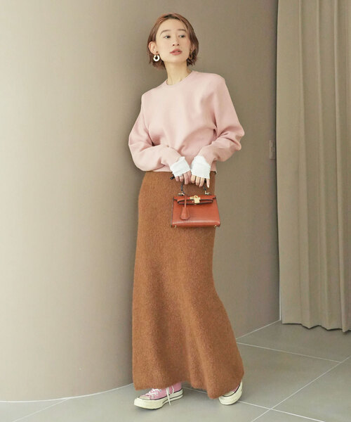 SLOBE citron.（スローブシトロン）の「SLOBE citron.スムースニットスウェット（ニット/セーター・レディース・ライトグレー/ピンク・FREE）」の16枚目の写真