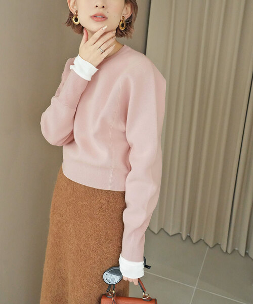 SLOBE citron.（スローブシトロン）の「SLOBE citron.スムースニットスウェット（ニット/セーター・レディース・ライトグレー/ピンク・FREE）」の20枚目の写真