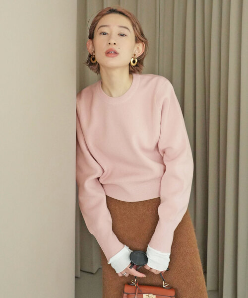 SLOBE citron.（スローブシトロン）の「SLOBE citron.スムースニットスウェット（ニット/セーター・レディース・ライトグレー/ピンク・FREE）」の21枚目の写真