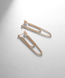 ココシュニック　両耳ピアス　COCOSHNIK  ダイヤピアス K10平板ひねり クロスフックピアス（ピアス） | COCOSHNIK