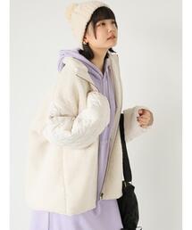 ehka sopo | ボア切り替えブルゾン(ブルゾン)