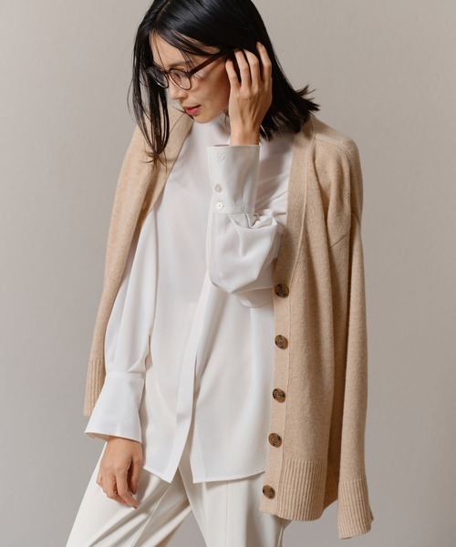 BARNYARDSTORM（バンヤードストーム）の「BARNYARDSTORM / スタンドカラーブラウス（シャツ/ブラウス・レディース・オフホワイト/ネイビー・1/0）」の11枚目の写真