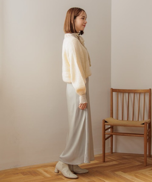 flower（フラワー）の「サテンマーメイドスカート（スカート・レディース・グリーン/アイボリー・FREE）」の18枚目の写真