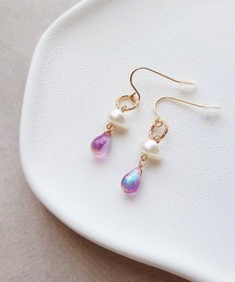 【Cherie+Chambre】Baroque Pearl×Drop Beads Pierce