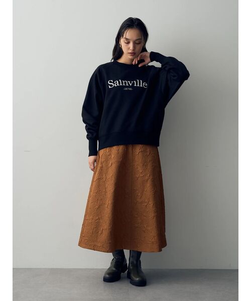 YECCA VECCA(イェッカヴェッカ)の「刺繍ロゴスウェット(スウェット・レディース・ブラック/杢グレー・FREE)」の6枚目の写真