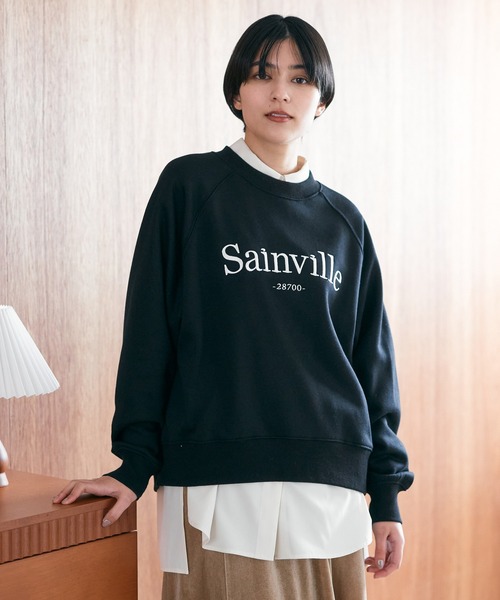 YECCA VECCA(イェッカヴェッカ)の「刺繍ロゴスウェット(スウェット・レディース・ブラック/杢グレー・FREE)」の2枚目の写真