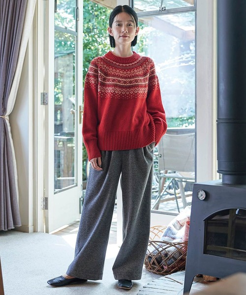 Sunny clouds（サニークラウズ）の「サニークラウズ　ノルディックなセーター〈レディース〉（ニット/セーター・レディース・レッド系その他/ブルー系その他/イエロー系その他・X-LARGE/LARGE/MEDIUM）」の11枚目の写真