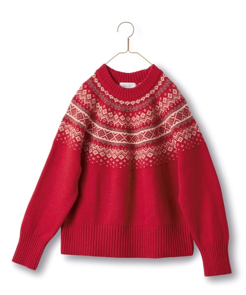 Sunny clouds（サニークラウズ）の「サニークラウズ　ノルディックなセーター〈レディース〉（ニット/セーター・レディース・レッド系その他/ブルー系その他/イエロー系その他・X-LARGE/LARGE/MEDIUM）」の21枚目の写真