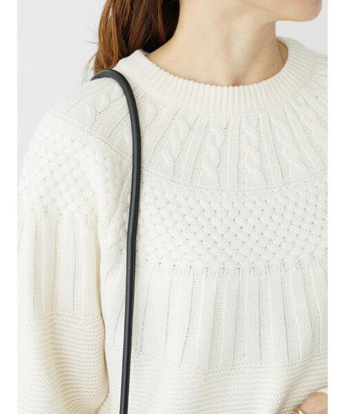 Lugnoncure（ルノンキュール）の「求心地柄編みニット（ニット/セーター・レディース・ブラック/オフホワイト/ピンク/ブルー・F）」の19枚目の写真