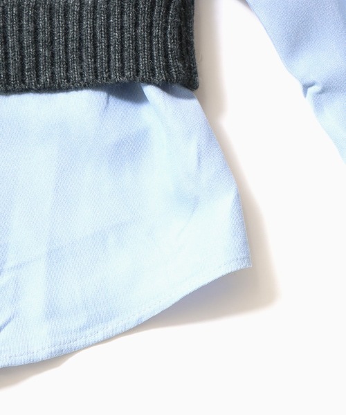 ROOPTOKYO（ループトウキョウ）の「▲Knit Vest ＆Standard Shirt Set / ニットベスト＆シャツ セット 2点セット（ベスト・レディース・パープル/グレー/ピンク/グリーン・FREE）」の11枚目の写真