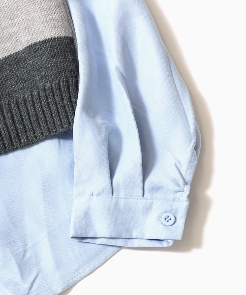 ROOPTOKYO（ループトウキョウ）の「▲Knit Vest ＆Standard Shirt Set / ニットベスト＆シャツ セット 2点セット（ベスト・レディース・パープル/グレー/ピンク/グリーン・FREE）」の12枚目の写真