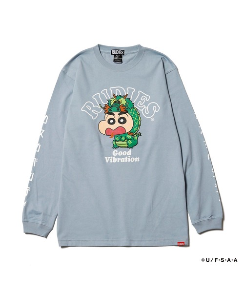 RUDIE'S（ルーディーズ）の「RUDIE'SxCRAYON SHINCHAN DRAGON LSTEE/ルーディーズ クレヨンしんちゃん ドラゴン ロングスリーブ Tシャツ（Tシャツ/カットソー・メンズ・ブルー系その他/ブラック・XXL/L/M/XL）」の15枚目の写真