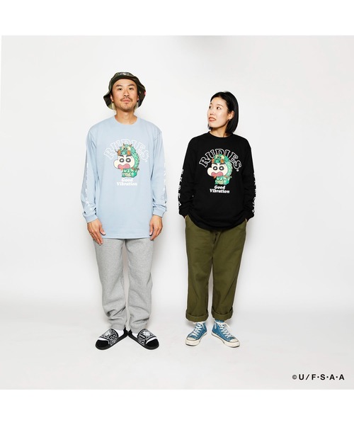 RUDIE'S（ルーディーズ）の「RUDIE'SxCRAYON SHINCHAN DRAGON LSTEE/ルーディーズ クレヨンしんちゃん ドラゴン ロングスリーブ Tシャツ（Tシャツ/カットソー・メンズ・ブルー系その他/ブラック・XXL/L/M/XL）」の22枚目の写真