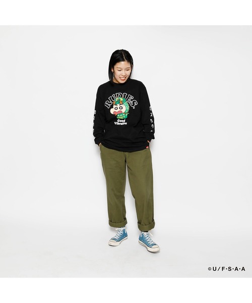 RUDIE'S（ルーディーズ）の「RUDIE'SxCRAYON SHINCHAN DRAGON LSTEE/ルーディーズ クレヨンしんちゃん ドラゴン ロングスリーブ Tシャツ（Tシャツ/カットソー・メンズ・ブルー系その他/ブラック・XXL/L/M/XL）」の12枚目の写真
