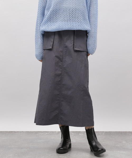 LAKOLE(ラコレ)の「ベルトツキカーゴスカート / 995578(スカート・レディース・チャコール/オリーブ/ブラック・MEDIUM/SMALL)」の3枚目の写真