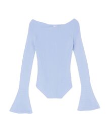 LAGUNAMOON | アシンメトリードレープフレアスリーブニット(ニット/セーター)