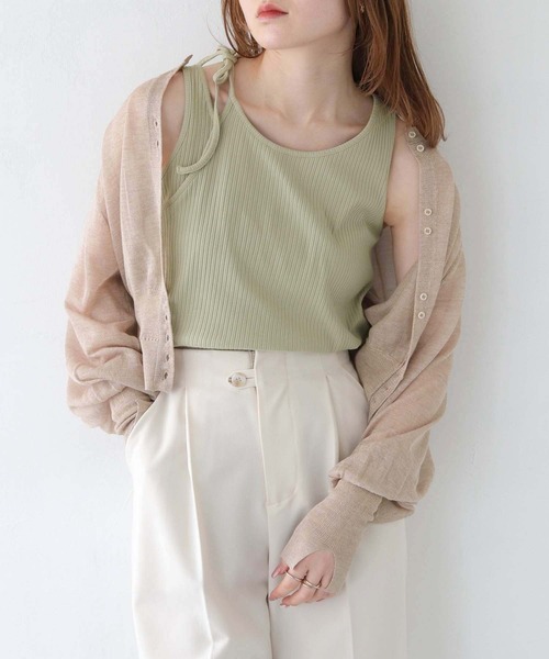 CLEIO（クレイオ）の「【CLEIO】ラメシアーニットパフスリーブカーディガン/SHEER KNIT PUFF SLEEVE CARDIGAN/986-11634（カーディガン/ボレロ・レディース・サックスブルー/ベージュ/ラベンダー・FREE）」の9枚目の写真