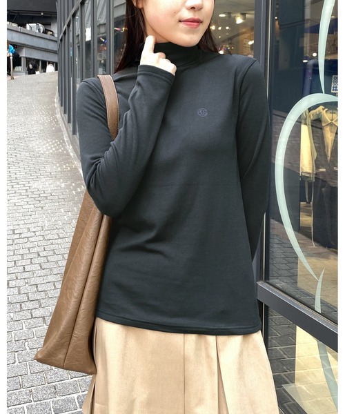 3.3 Field Trip （3.3フィールドトリップ）の「3.3 Field Trip／ソフトタートルネック  2995680（Tシャツ/カットソー・レディース・ネイビー/ブラック/アイボリー/ダークブラウン・FREE）」の4枚目の写真