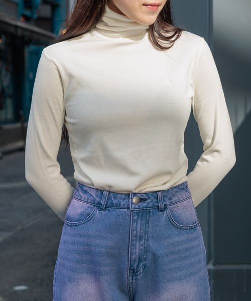 3.3 Field Trip （3.3フィールドトリップ）の「3.3 Field Trip／ソフトタートルネック  2995680（Tシャツ/カットソー・レディース・ネイビー/ブラック/アイボリー/ダークブラウン・FREE）」の20枚目の写真