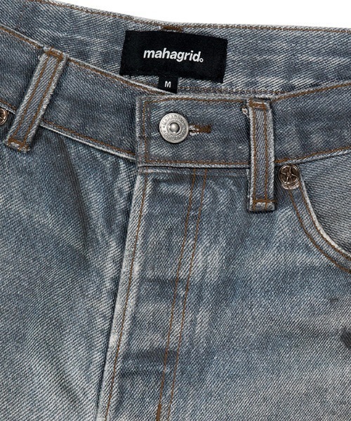 MAHAGRID（マハグリッド）の「『mahagrid/マハグリッド』ALLOVER VINTAGE PRINT DENIM PANT/ビンテージプリントパンツ（デニムパンツ・メンズ・ブルー・M）」の9枚目の写真