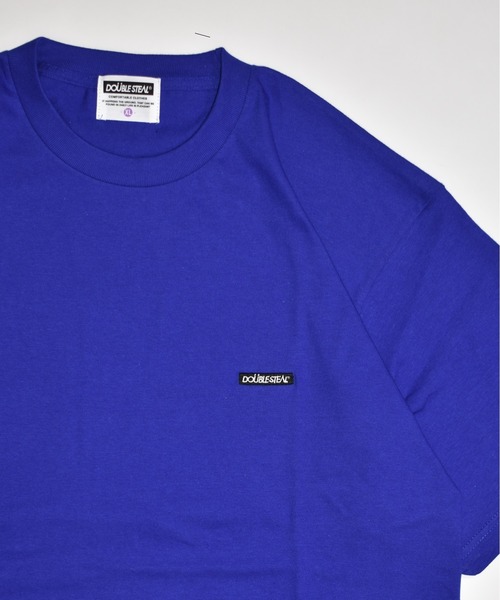 DOUBLE STEAL（ダブルスティール）の「ミニボックスロゴ刺繍 Tシャツ（Tシャツ/カットソー・メンズ・ホワイト/オレンジ/ブラック/ブルー/バーガンディー/グレイッシュベージュ/サンドベージュ・X-LARGE/LARGE/XX-LARGE/MEDIUM）」の5枚目の写真