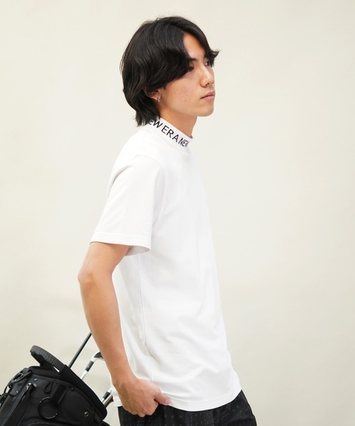 NEWERA GOLF ニューエラ ゴルフ 半袖 モックネック シャツ NEW ERA GOLF［ニューエラゴルフ］Mid Neck Tee Vertical Logo