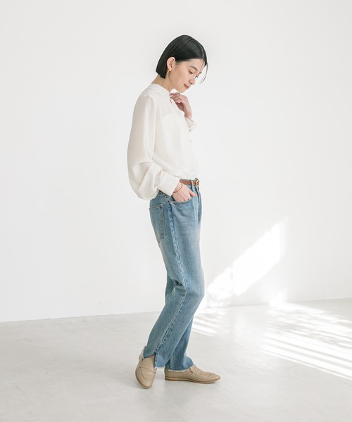 RIVE DROITE(リヴドロワ)の「前後2WAY/2WAYスタンドカラーブラウス(シャツ/ブラウス・レディース・オフホワイト/ベージュ・FREE)」の14枚目の写真