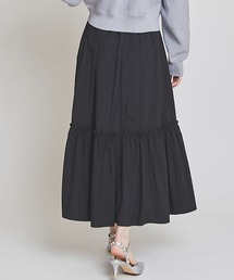 ベルト付きナイロンフレアスカート